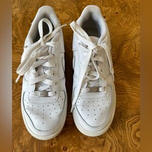 Nike Air Force Ones White Sneakers Youth Size 5